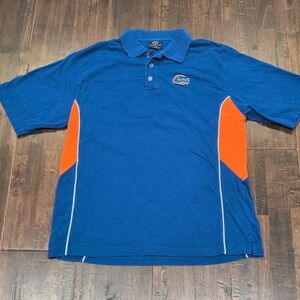 Vantage Florida Gators Polo Shirt Mens Large Blue Orange NCAA Golf Casual‎ Logo